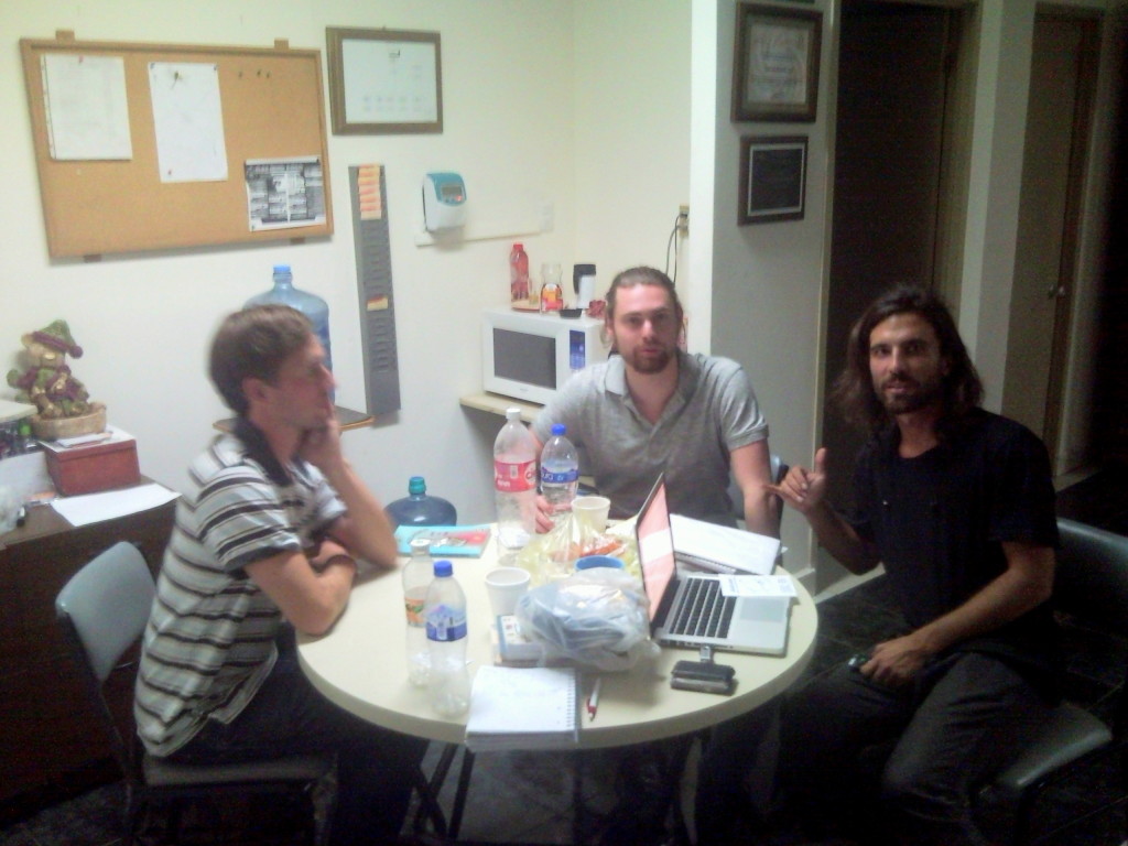 Marco, Rolf e Paolo negli uffici del CEPTRA